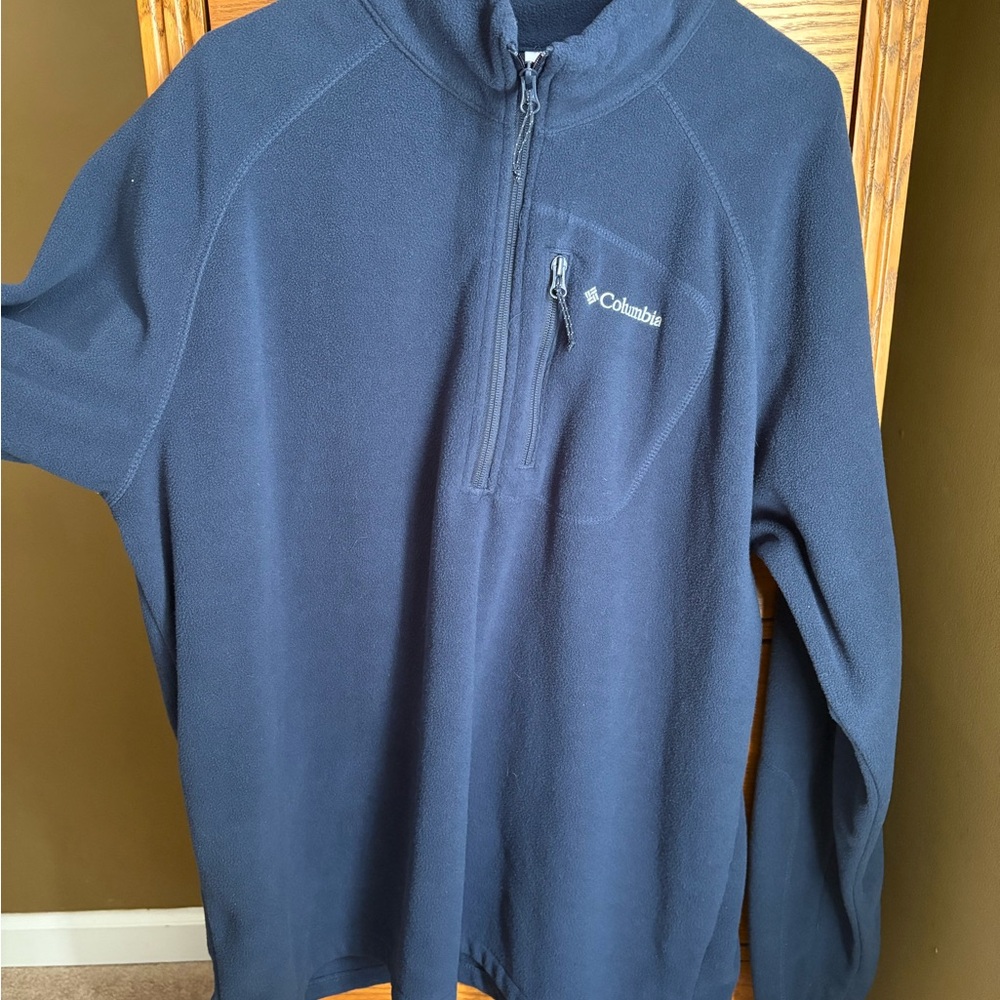 Columbia Navy Fleece Half Zip Pull-Over